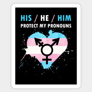 Protect My Pronouns HIS/He/Him For LGBT Sticker